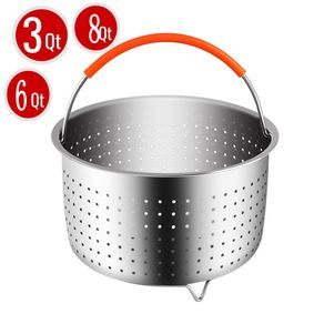 304 Stainless Steel Kitchen Steamer Basket with Silicone Covered