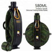 Outdoor Military Water Bottle Silicone Large Capacity Folding Water Kettle Hiking Camping Leak Proof Tour Water Bottle 1PC