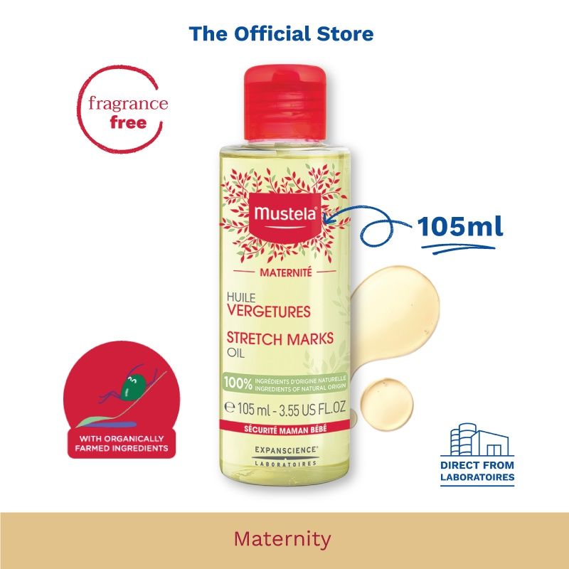Mustela Maternity Organic Stretch Marks Huile sans Parfum, 105 ml :  : Beauté et Parfum