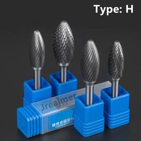 Jrealmer 1pcs H Type 6mm shank Tungsten Carbide Rotary Burrs Milling Cutter Rotary Tool Burr Rotary Dremel