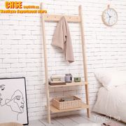 【YSY】【Minimalism】High-Profile Figure Creative Floor Coat Rack Shelf Storage Rack Solid Wood Living Room Bedroom Bedside Clothes Rack