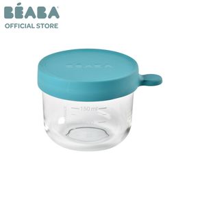 BEABA Glass & Silicone Container 5 oz / 150mlBlue | Beaba Official