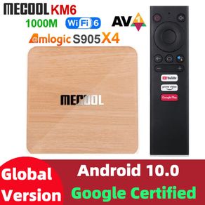Mecool KM6 deluxe Wifi 6 Amlogic S905X4 Android 10.0 Google Certified AV1  BT5.0 TV BOX