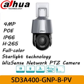 Dahua 4MP POE Full-color WizSense Network PTZ Camera SD3A400-GNP-B-PV Starlight IR30M IP66 Video surveillance multi-language
