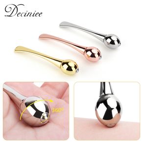 1pc Eye Roller Massage Stick Eye Cream Applicator Cosmetic Spatulas Anti Wrinkle Facial Spoon Gold Alloy Face Thining Care Tool