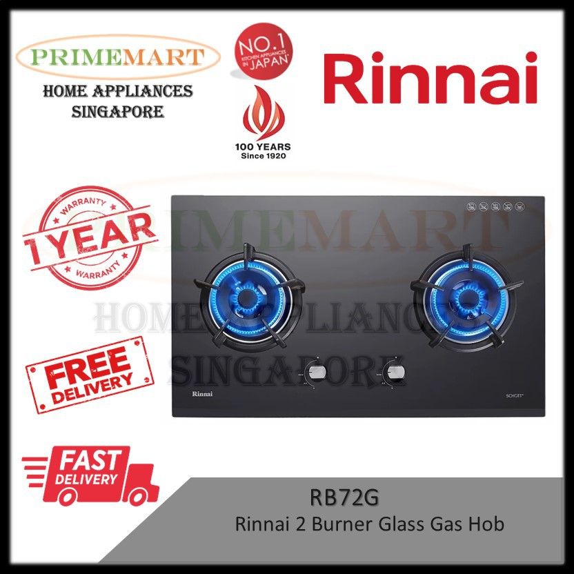 RB72G Rinnai Glass Hob Prices and Specs in Singapore | 06/2023 | For As low  As 498.00