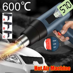 220-240V eu plug digital heat gun lcd display electric hot air gun hair  dryer heat soldering shrink wrapping thermal power tools