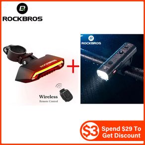 ROCKBROS Bicycle Light  LED USB Rechargeable TailLight Warning Bike Rear Lights  Smart Wireless Remote Control Turn Signal Light