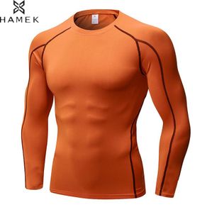 Male T-shirts Tops Slim Fit Shirt Quick Dry Compression Shirt Sportswear Running Shirt Men Basketball Soccer Long Sleeves Tops