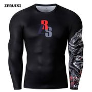 Male t-shirt 3D Printed Compression Shirt Quick-Dry T-Shirt Rash Guard Tops Fitness Running Shirt Men Gym Sport Tight