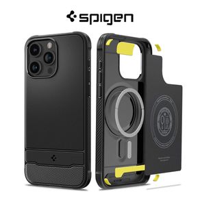 Spigen iPhone 15 Pro Case 6.1" Rugged Armor MagFit Magnetic Case Magnetic Casing Protective iPhone Cover 2023
