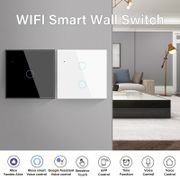 [Hot Sale] Tuya Smart Wifi Wall Touch Switch Smart Home Life Wall Light Switch 1234 Touch Sensor APP Remote Control to work with alexa Google home EU *ITO