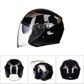 Fancyqube Motorcycle Helmet Open Face Dual Lens Visors Moto Helmet Electric Bicycle Helmet Men Women Summer Scooter Motorbike Helmet