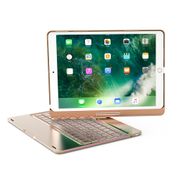 For iPad Pro 10.5 Smart Slim 7 Colors LED Backlit 360 Degree Swivel Rotating Aluminum Wireless Bluetooth Keyboard Case Cover