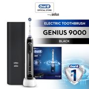 Oral B Genius 9000 Rechargeable Electric Toothbrush Round Oscillation Cleaning with Bluetooth Black Powered by Braun