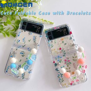 For Samsung Galaxy Z Flip 4 3 5G Cute Cartoon My melody Pendant PC Folding  Case