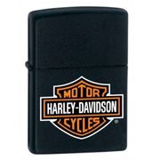 Zippo Black Matte Harley Davidson Logo