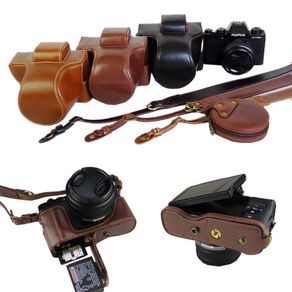 PU Camera Case For Fujifilm Fuji X-T100 XT100 Camera Camera Bag Cover With Battery Opening