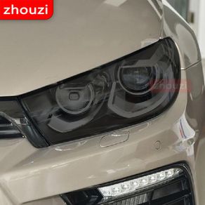 For Volkswagen VW POLO 2019 Accessories 2Pcs Car Headlight Protective Film  Headlamp Restoration Transparent Black TPU Sticke