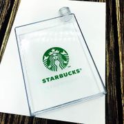 500ml Starbucks A5 Plastic Paper Water Cup Flat Portable Student Outdoor Sports Bottle Book Creative