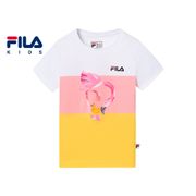 FILA KIDS x World of Eric Carle Animal Theme FILA Logo Color Blocks Cotton T-shrit 3-9yrs