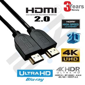 ATZ High Speed HDMI v2.0 Cable 4K with Ethernet - 1 Meter, HDMI 2.0 Cable, HDMI Cable 1m, Hdmi Cable 1m