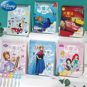 Disney Frozen Magic Water Book Paintings Drawing Toys Kids Children Cute Cartoon Magical Color Draw Books Educational Reusable Painting Toy McQueen Princess