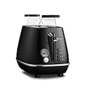 DeLonghi Distinta Moments Sunset Black Toaster With Bun Warmer CTIN2103.BK