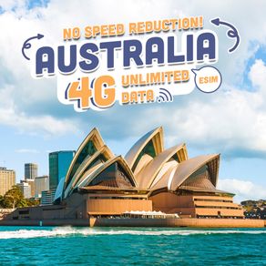 Australia Optus eSIM Unlimited Data 3-15 Days 4G High Speed Data