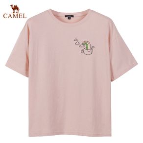 Camel 2020 summer womens sports casual loose T-shirt cotton short sleeve