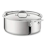 All-Clad Stockpot with Lid/Cookware, Silver, 6-Quart, 8701004424