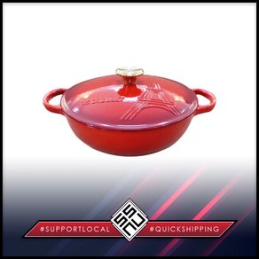 SSNU213 Le Creuset Enamelled Cast Iron Eiffel Tower Casserole 22 cm Cerise Red