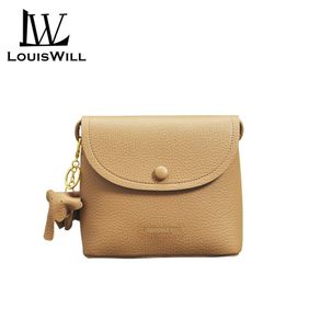 LouisWill Mini Letter Square Bag Embroidery Thread Small PU