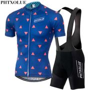 PHTXOLUE Cycling Clothing Bike Clothing/Breathable Quick Dry Men Bicycle Wear Cycling Sets Short Sleeve Cycling Jerseys Sets