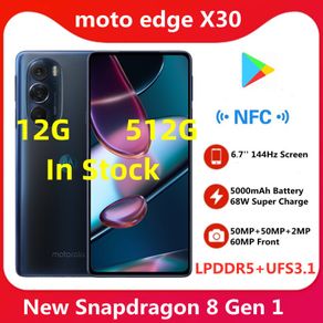 Global Rom Motorola Moto Edge X30 30 Pro 5G Phone Android 12 Snapdragon 8 Gen 1 6.7&#39;&#39; 144Hz Screen 68W Super Cha