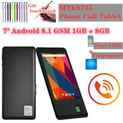 Support Fingerprint Function Tablet PC 7 inch 4G LTE Phone Call Dual SIM Card 1GB+8GB Quad Core MTK8735 GPS Android 8.1 GSM