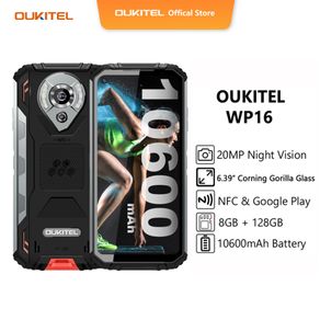 OUKITEL WP16（6.39 inch HD+ 10600mAh 8GB RAM 128GB ROM Rugged Waterproof Handphone Android 11 Octa Core 20MP Camera NFC）Mobilies phone