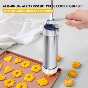 Cookie Press Set Kit Gun Machine Cookie Making Cake Decoration Press Molds & Pastry Piping Nozzles Cookie Tool Biscuit Maker Stainless Steel Cake Decoration Baking Tools
