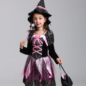 Halloween Costume Children Princess Dress Witch Performance Costume