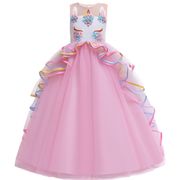 Christmas Infantil Baby Girls Lace Flower Birthday Wedding Party Tutu Dress Clothes Kids Princess Dress Children Clothing Bebe