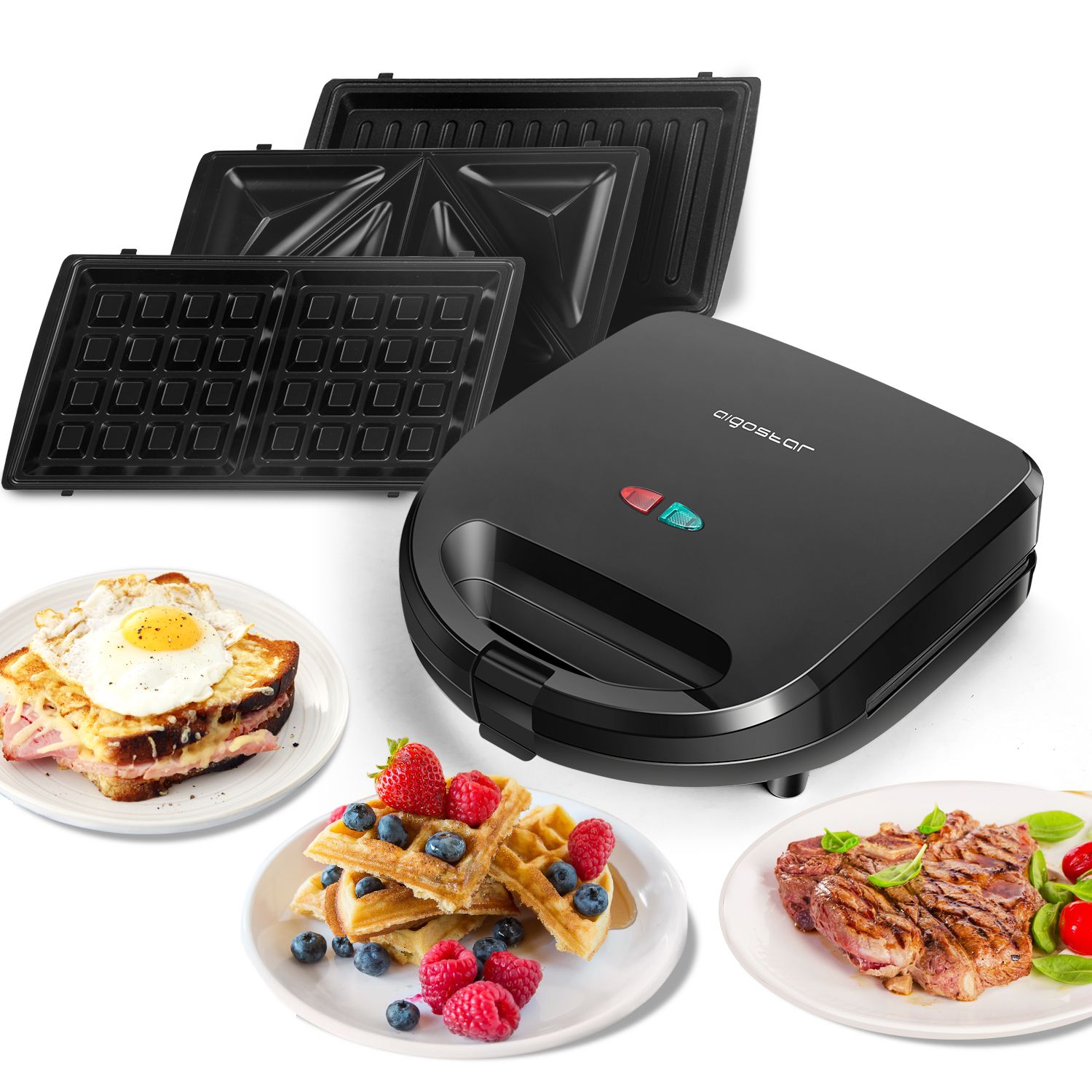 DMWD Automatic Non-stick Electric Cartoon waffle maker muffin