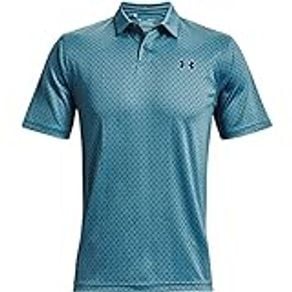 Under Armour Men's Performance Printed Golf Polo , Academy Blue , Small