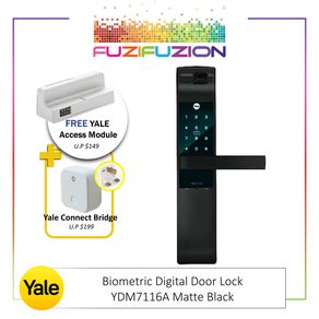 Yale YDM7116A Biometric Digital Door Lock (FREE Yale Access Module + Yale Connect Bridge/DDV1/TOP UP FOR DDV3)
