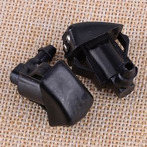2pcs Car 2 Holes Front Windshield Wiper Water Washer Spray Jet Nozzle Spray Black Plastic Fit For Mazda 3 5 6 2006 2007 2008
