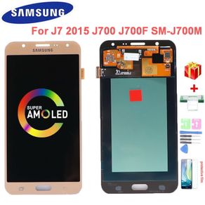Super AMOLED J700 LCD For Samsung Galaxy J7 2015 J700F J700M J700H SM-J700F J700M J700D Display Touch Screen Digitizer Assembly
