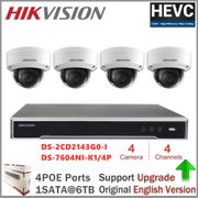 Hikvision Video Surveillance Kits 4mp IP camera DS-2CD2143G0-I H.265 POE IP67 Replace DS-2CD2142FWD-I Security Camera