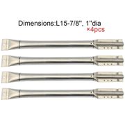 BBQ Parts Gas Grill Replacement 15.9 Inch (40.4cm) Straight Stainless Steel Burner 4pack