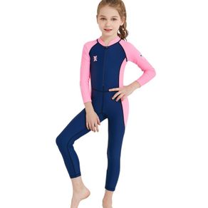 UV Protection Swimwear Diving Suit Wetsuit Children For Keep Kids Girls Boys Warm One-piece Long Sleeves