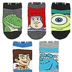 Disney Boys Toys Story and Monsters Inc. 5 Pk No-Show Socks (4/6)