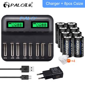 PALO 1.2V NI-MH aa AA rechargeable batteries + 1.2V aaa AAA rechargeable battery+AA Battery Charger for 1.2V AA AAA battery